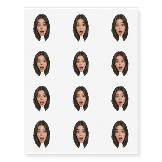 Create Your Own Face Tattoos, Personalized Photo  Temporary Tattoos (Front)