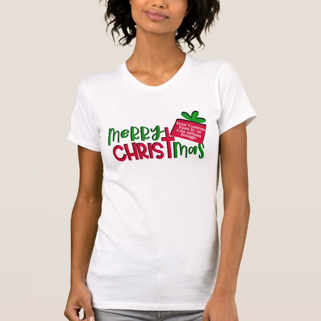 Create Your Own Faith Cross Shirt, Christmas Desig T-Shirt (Front)