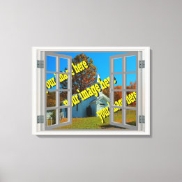 Create Your Own 🌿 Fake Window View Canvas Print