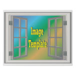 Create Your Own 🌿 Fake Window View  Faux Canvas Print