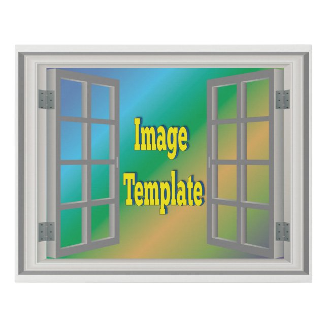 Create Your Own 🌿 Fake Window View  Faux Canvas Print (Front)