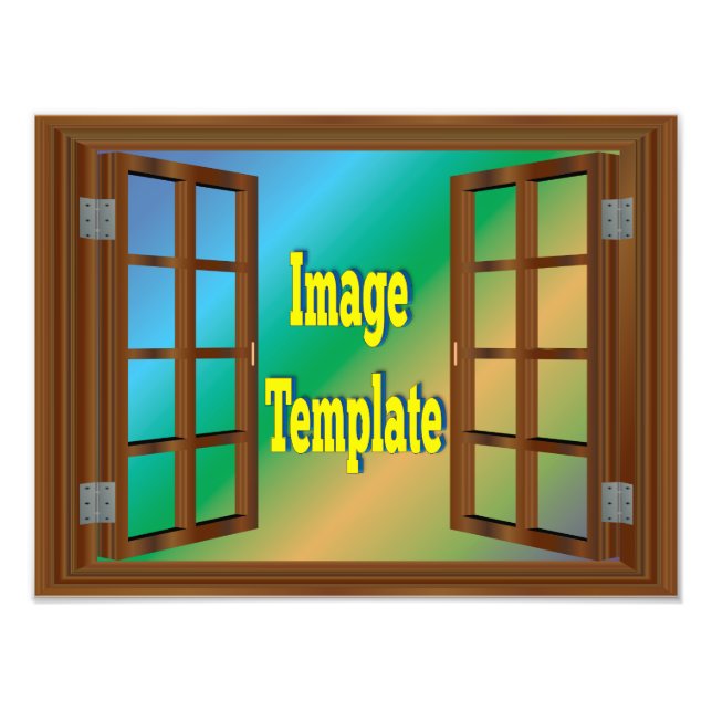 Create Your Own 🌿 Fake Window View  Photo Print (Front)