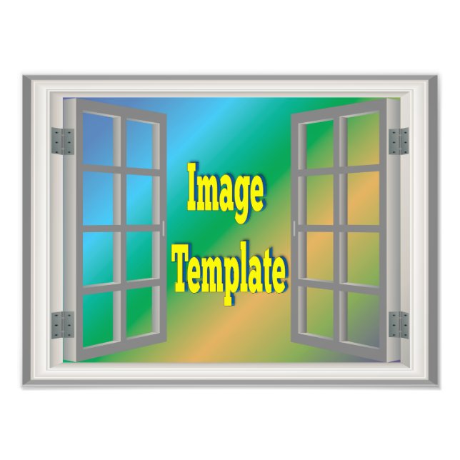 Create Your Own 🌿 Fake Window View  Photo Print (Front)