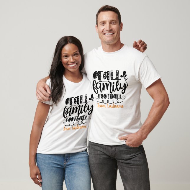Create Your Own Fall Family Football T-Shirt (Unisex)