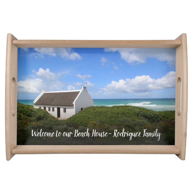 Create your own family beach house photo serving tray (Front)