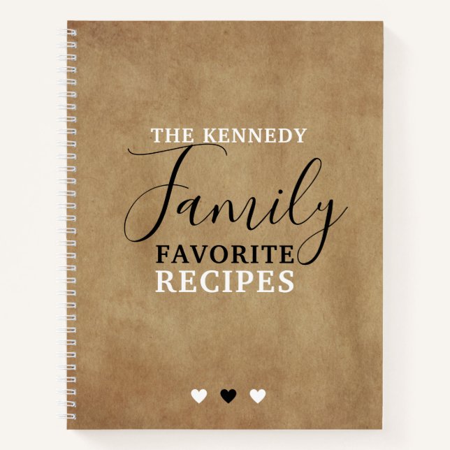  Create Your Own Family Favorite Recipes Kraft Notebook (Front)