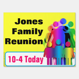 Create Your Own Family Happening Related Yard Sign