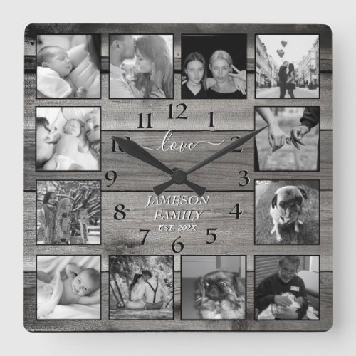 Create Your Own Family Keepsake Square Wall Clock