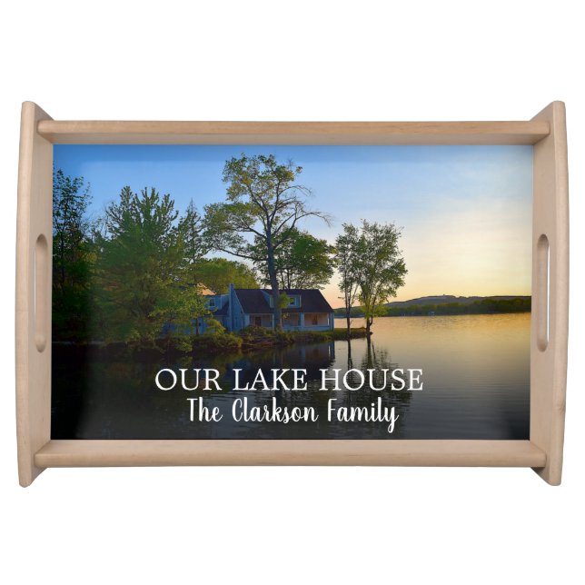 Create your own family lake house photo serving tray (Front)