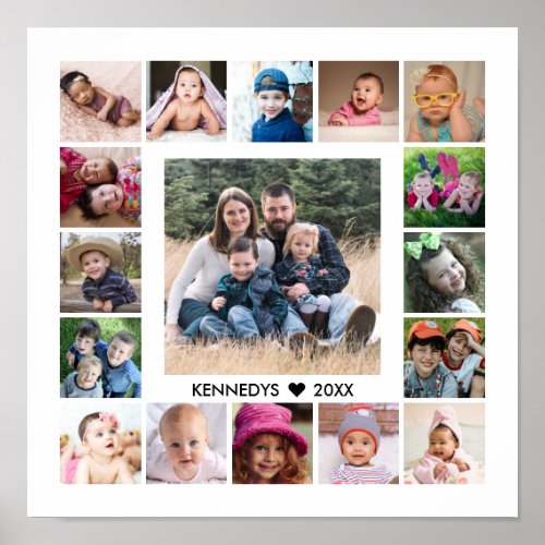  Create Your Own Family Name 17 Photo Collage   Poster