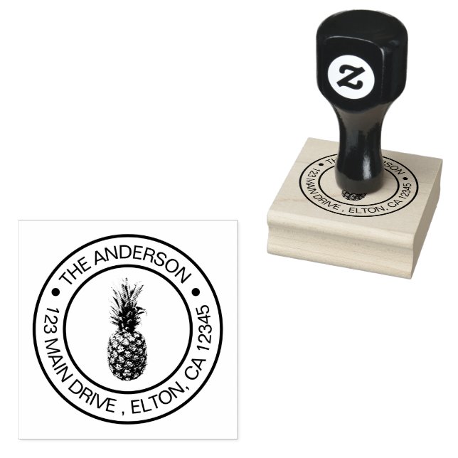Create Your Own Family Name  Pineapple  Rubber Stamp (Stamped)