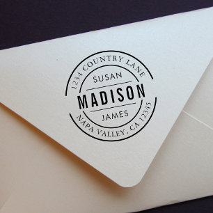 Create Your Own Family Name Return Address Rubber Stamp