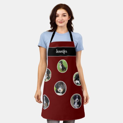 Create your own family pet photo collage name apron