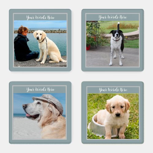 Create Your Own Family Pet Photos Coaster Set