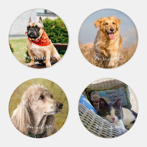 Create Your Own Family Pet Photos  Coaster Set