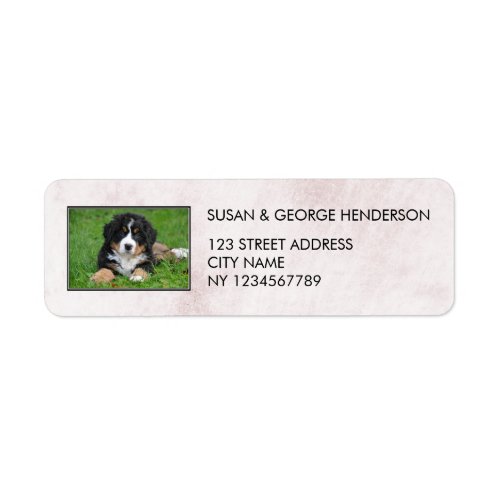 Create your own family pets marble return address label