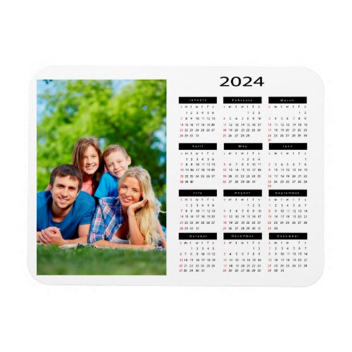 Create Your Own Family Photo 2024 Calendar Magnet
