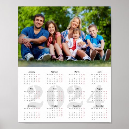 Create Your Own Family Photo 2024 Poster Calendar