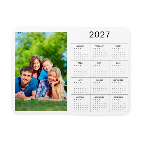 Create Your Own Family Photo 2027 Calendar Magnet