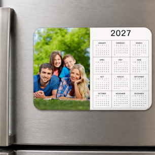 Create Your Own Family Photo 2027 Calendar Magnet