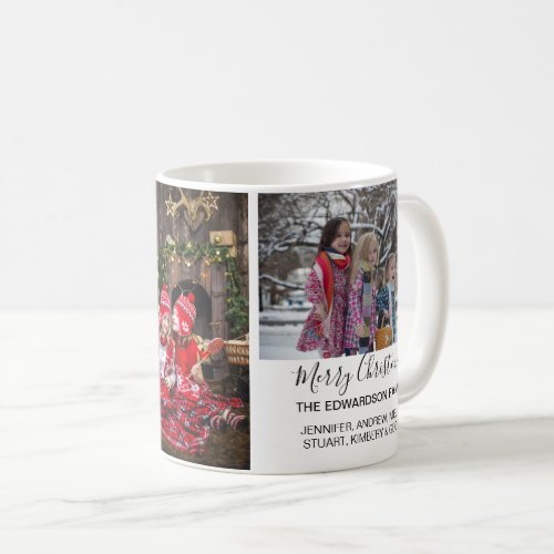 Create your own family photo collage Christmas Coffee Mug