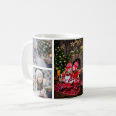 Create your own family photo collage Christmas Coffee Mug (Front Left)