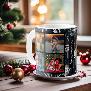 Create your own family photo collage Christmas Coffee Mug