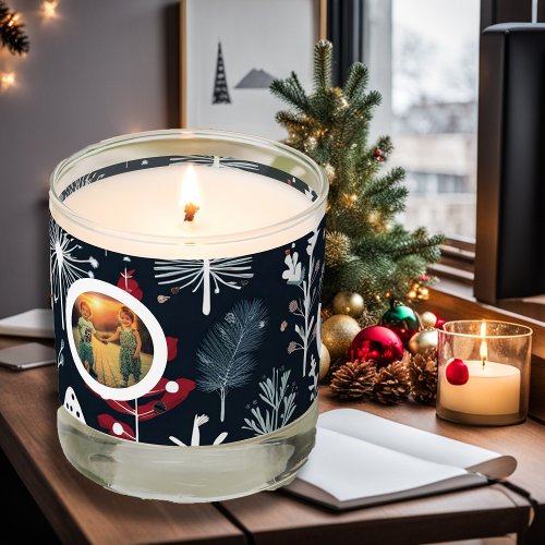 Create your own family photo collage Christmas Scented Candle