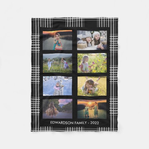 Create your own family photo collage fleece blanket