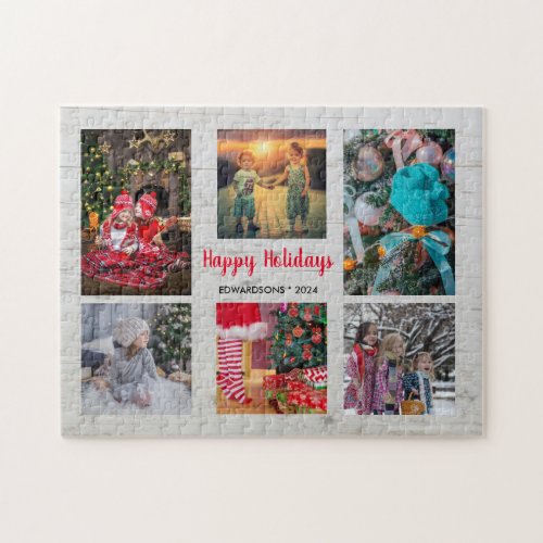 Create your own family photo collage happy holiday jigsaw puzzle