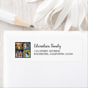 Create your own family photo collage label