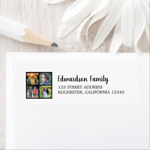 Create your own family photo collage label