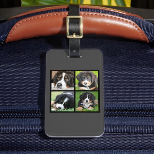 Create your own family photo collage luggage tag