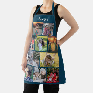 Create your own family photo collage name apron