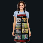 Create your own family photo collage name apron<br><div class="desc">Create your own family photo collage name,  checkered pattern,  Apron 
You can personalize it and add your most beautiful photos and name.</div>