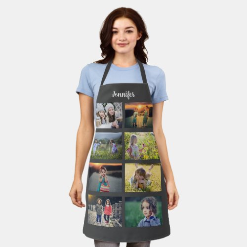 Create your own family photo collage name apron