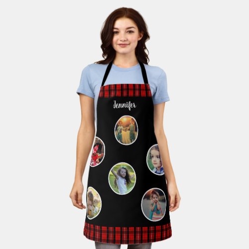 Create your own family photo collage name apron