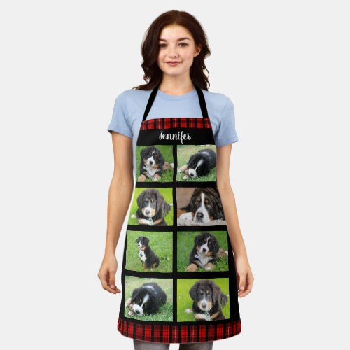 Create your own family photo collage name apron