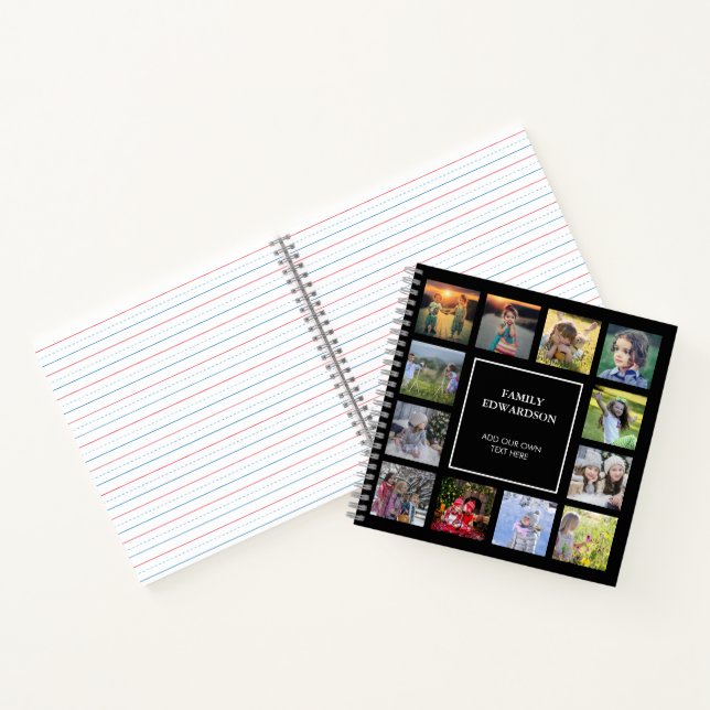 Create your own family photo collage notebook (Inside)
