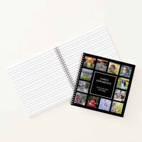 Create your own family photo collage notebook