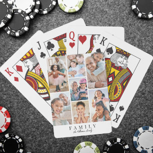 Create Your Own Family Photo Collage Poker Cards