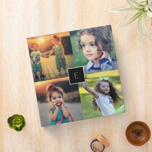 Create your own family photo collage rustic wood 3 ring binder