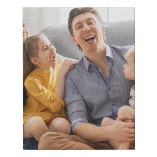 Create Your Own Family Photo Custom Picure Faux Canvas Print