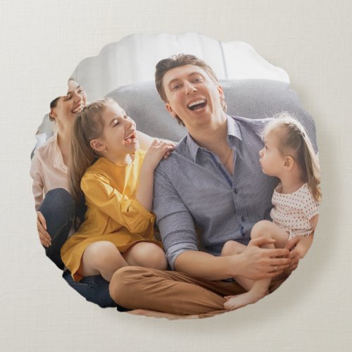Create Your Own Family Photo Custom Picure Round Pillow