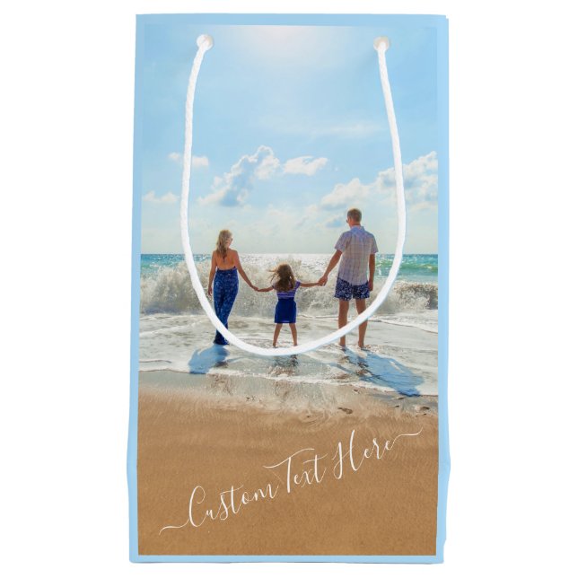 Create Your Own Family Photo Gift Bags Custom Text (Front)