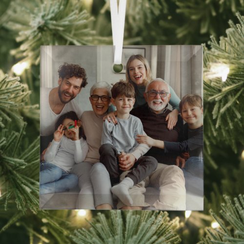 Create Your Own Family Photo Glass Ornament