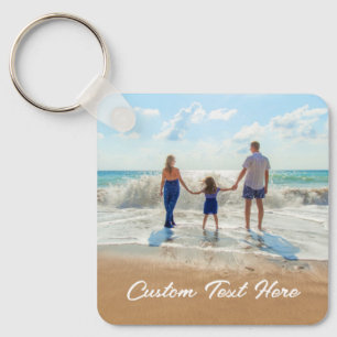Create Your Own Family Photo Keychain Custom Text