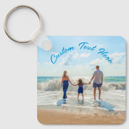 Create Your Own Family Photo Keychain Custom Text