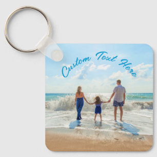 Create Your Own Family Photo Keychain Custom Text