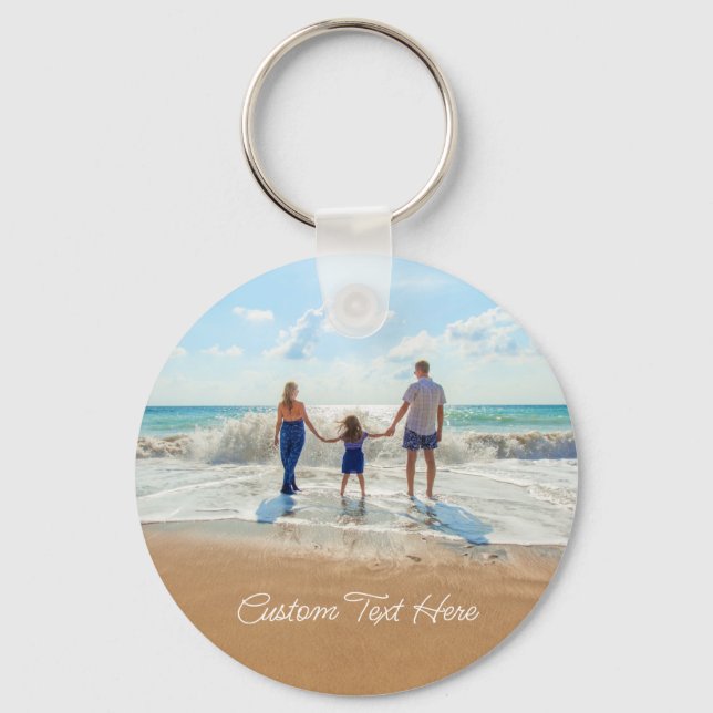 Create Your Own Family Photo Keychain Gift (Front)